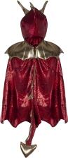 Karneval Halloween Kinder Drachen Cape rot