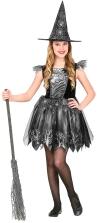 Karneval Halloween Mädchen Kostüm Hexe schwarz