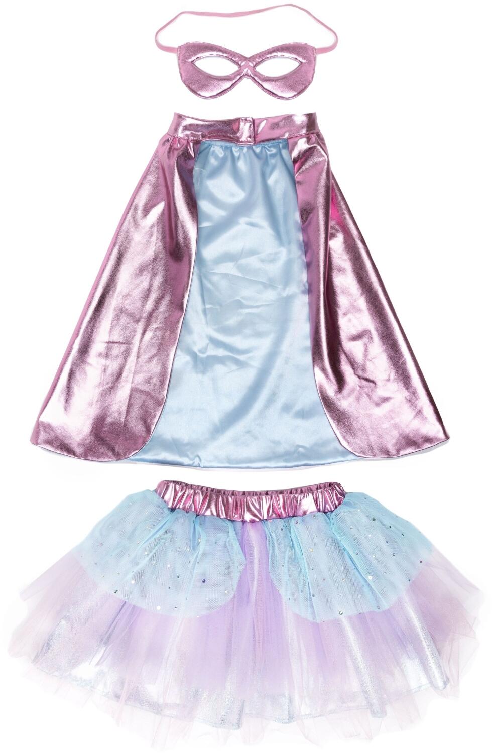 Karneval M&auml;dchen Kost&uuml;m Super-Duper rosa hellblau