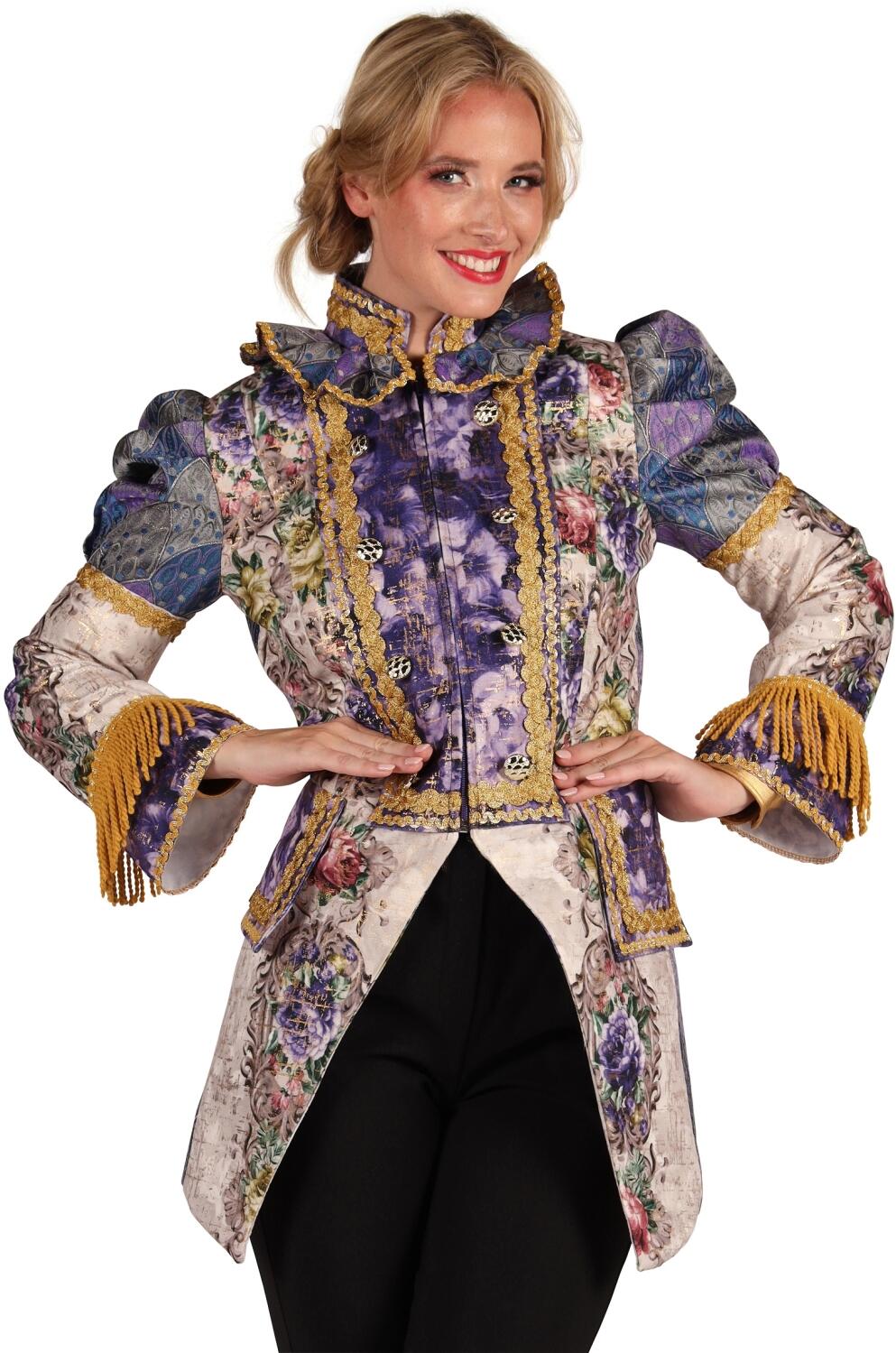 Thetru Karneval Damen Jacke Frack Amadea lila