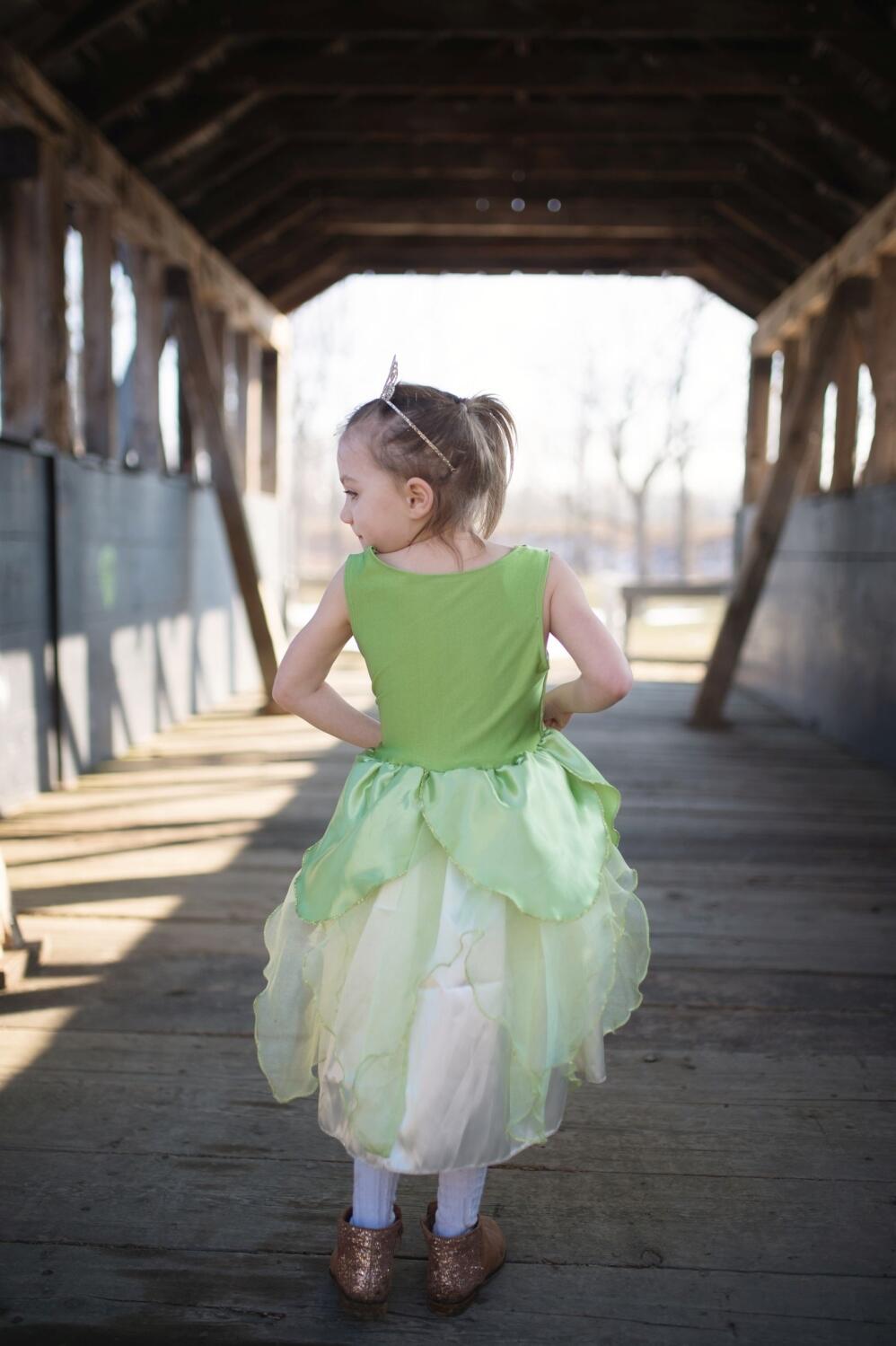 Karneval Mädchen Kostüm Frosch Fee grün