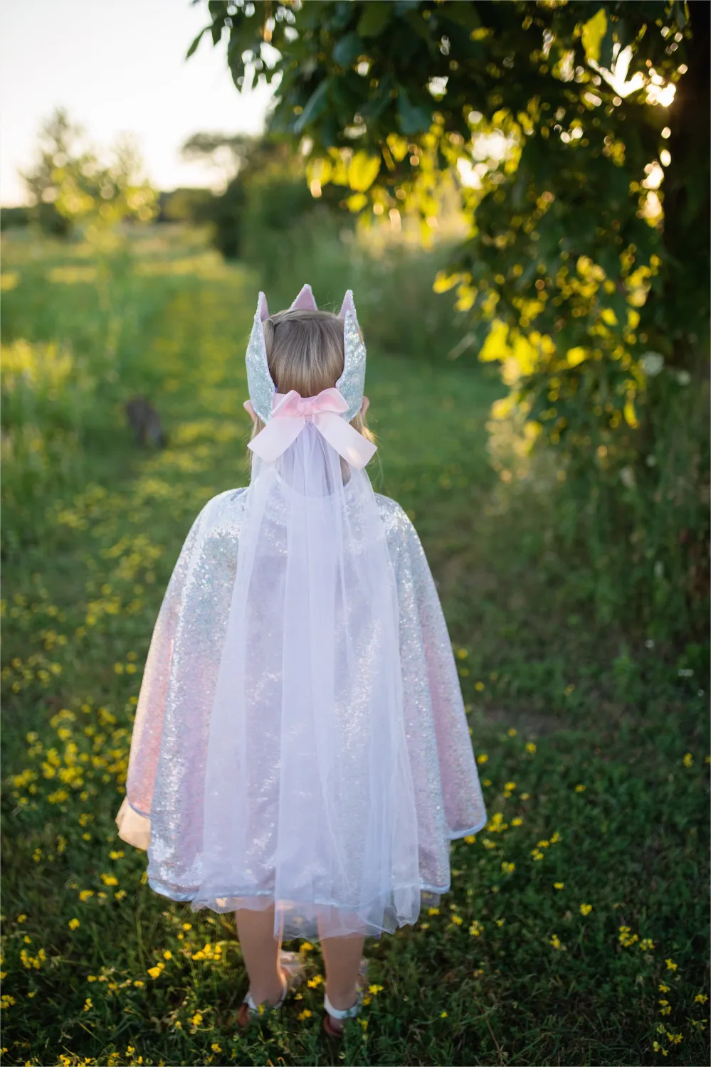 Karneval M&auml;dchen Cape Pailletten silber